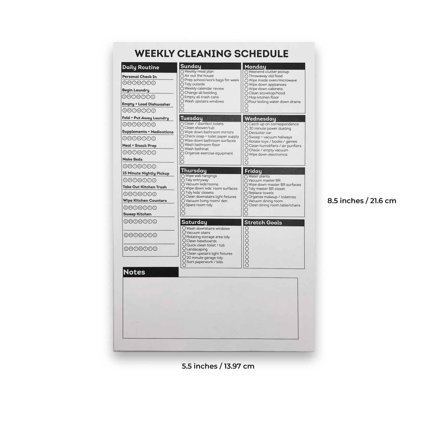 No Fuss Just Flow: The Original Tear Away Magnetic Weekly Cleaning Schedule